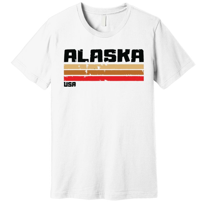 Alaskas Ak Retro Vintage Premium T-Shirt