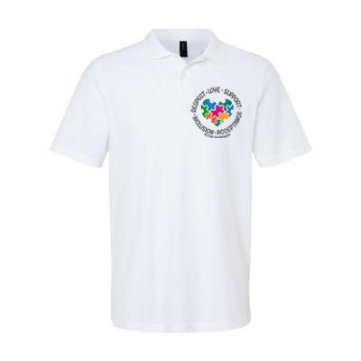 Autism Awareness Respect Love Support Autism Awareness Softstyle Adult Sport Polo