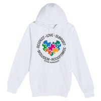 Autism Awareness Respect Love Support Autism Awareness Premium Pullover Hoodie