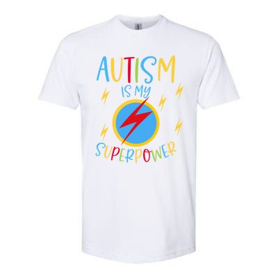 Autism Awareness Ribbon Is My Superpower Meaningful Gift Softstyle® CVC T-Shirt