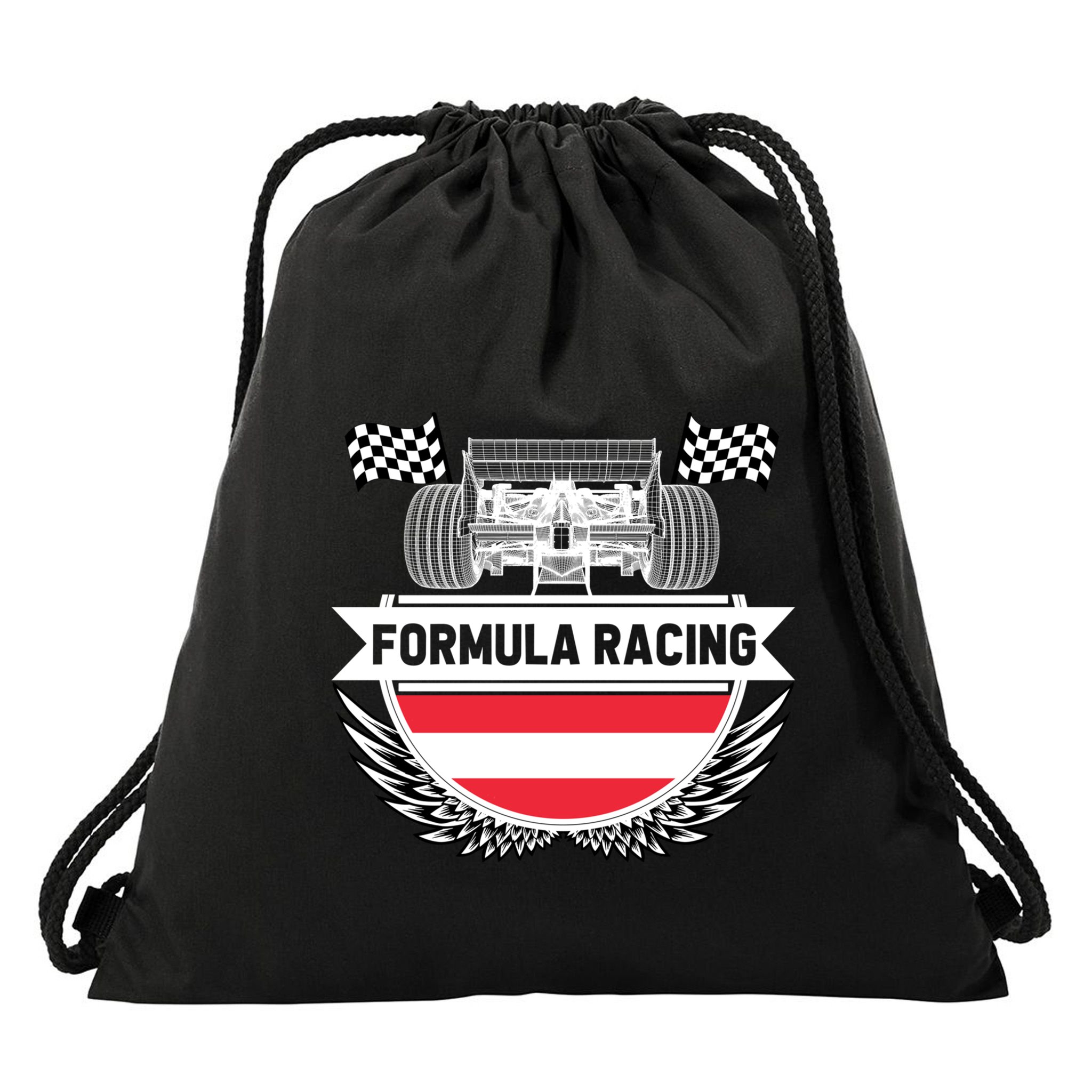 Austrian Auto Race Austria Flag Formula Racing Car Race Fan Cute Gift Drawstring Bag