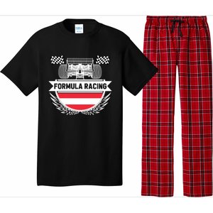 Austrian Auto Race Austria Flag Formula Racing Car Race Fan Cute Gift Pajama Set