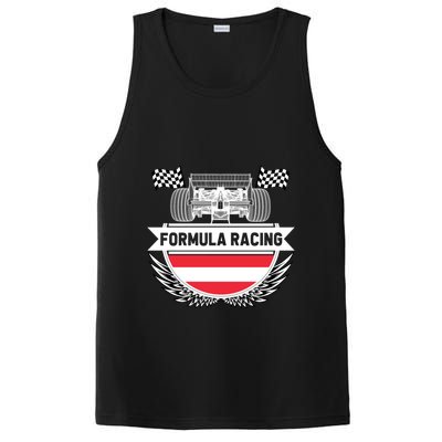 Austrian Auto Race Austria Flag Formula Racing Car Race Fan Cute Gift PosiCharge Competitor Tank