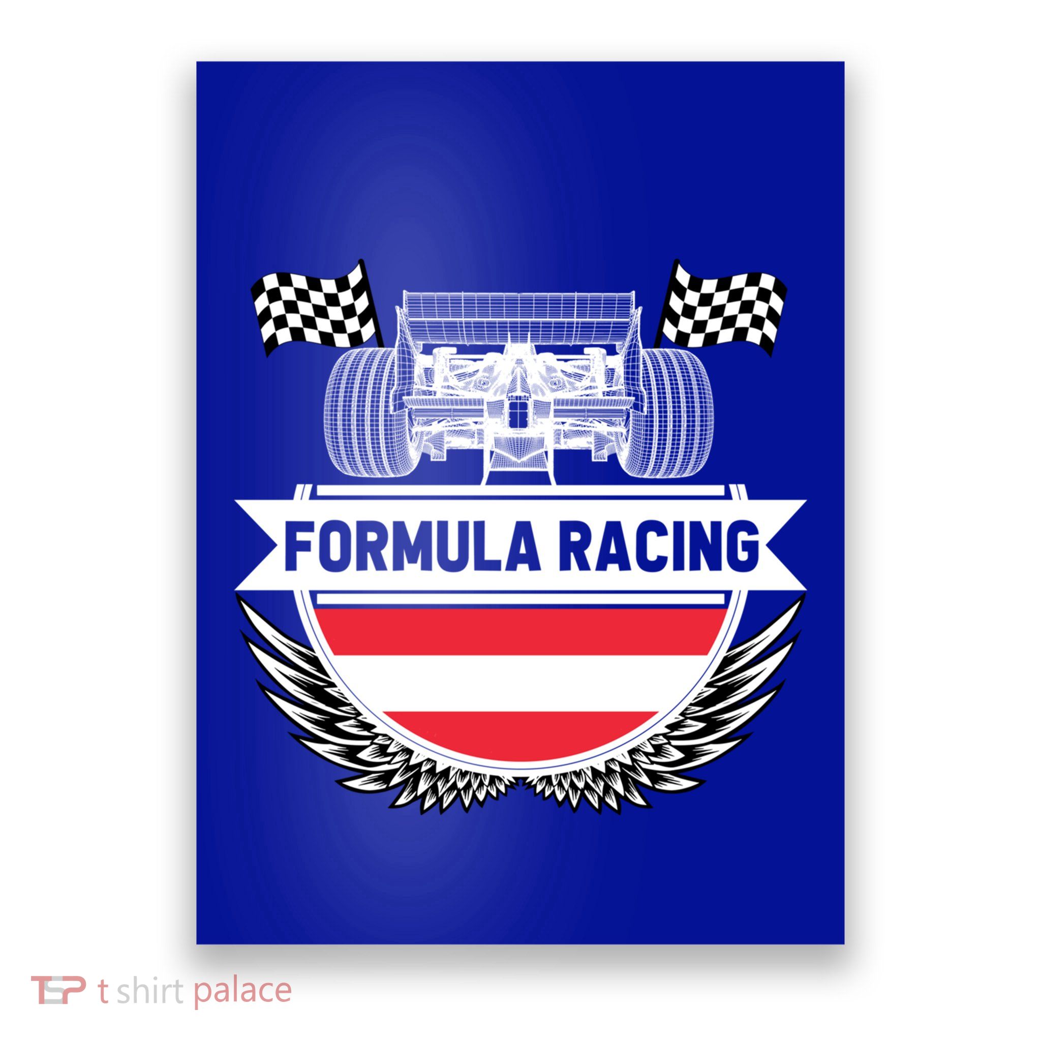 Austrian Auto Race Austria Flag Formula Racing Car Race Fan Cute Gift Poster