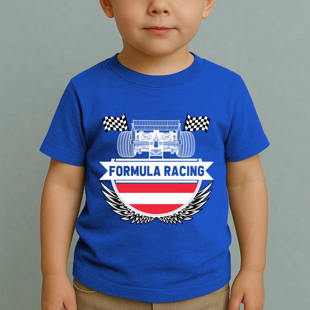 Austrian Auto Race Austria Flag Formula Racing Car Race Fan Cute Gift Toddler T-Shirt