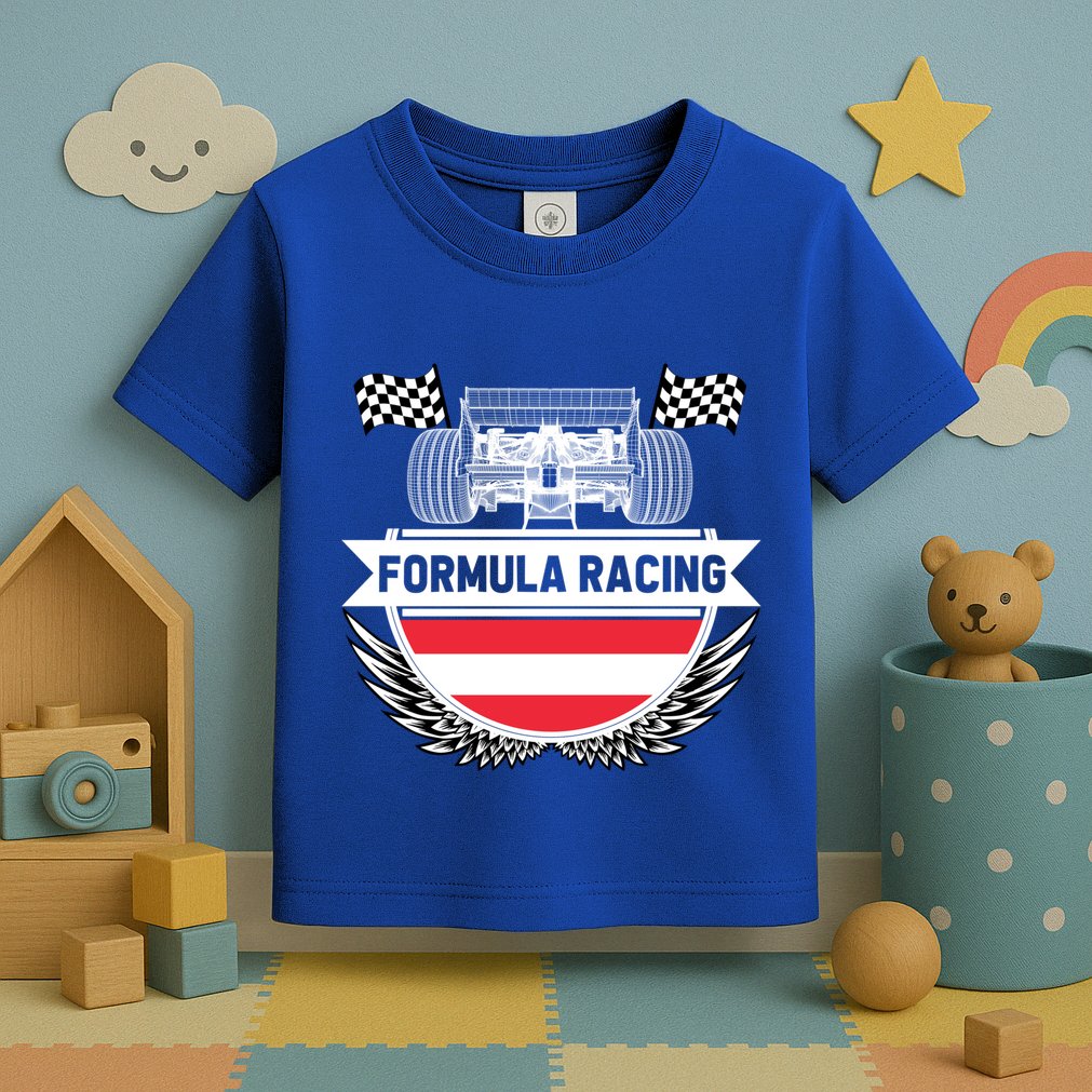 Austrian Auto Race Austria Flag Formula Racing Car Race Fan Cute Gift Toddler T-Shirt