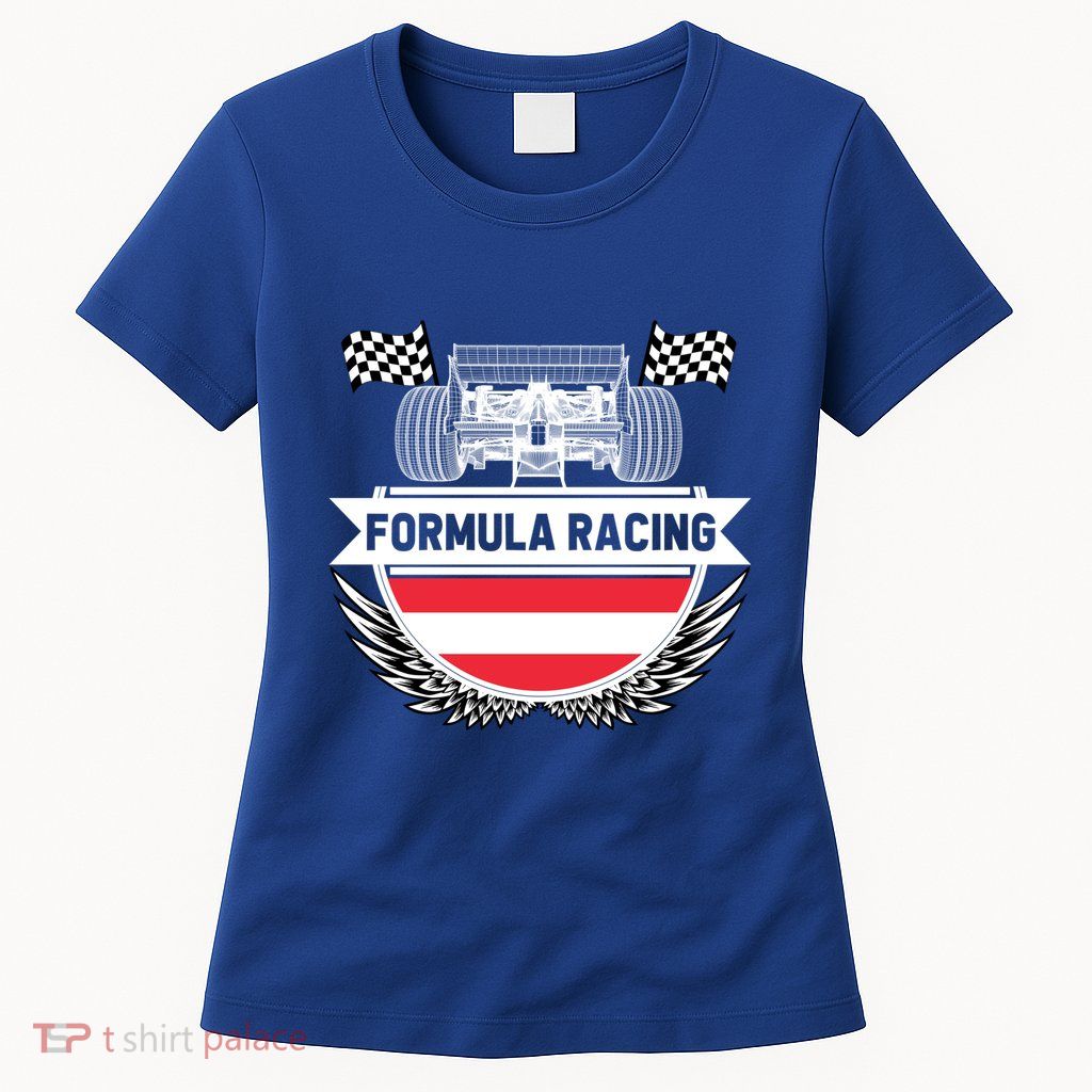 Austrian Auto Race Austria Flag Formula Racing Car Race Fan Cute Gift Womens T-Shirt