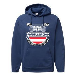 Austrian Auto Race Austria Flag Formula Racing Car Race Fan Cute Gift Performance Fleece Hoodie