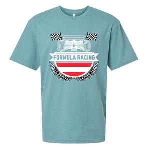 Austrian Auto Race Austria Flag Formula Racing Car Race Fan Cute Gift Sueded Cloud Jersey T-Shirt