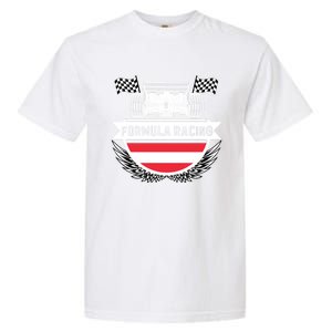 Austrian Auto Race Austria Flag Formula Racing Car Race Fan Cute Gift Garment-Dyed Heavyweight T-Shirt