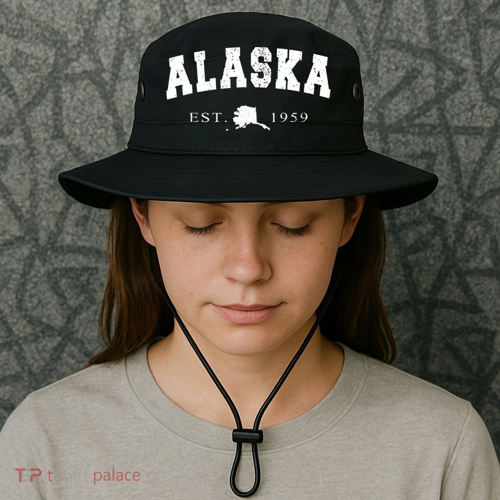 Alaskas Ak Retro Vintage Bucket Hat