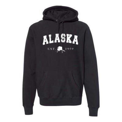 Alaskas Ak Retro Vintage Premium Hoodie