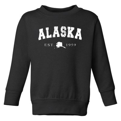 Alaskas Ak Retro Vintage Toddler Sweatshirt