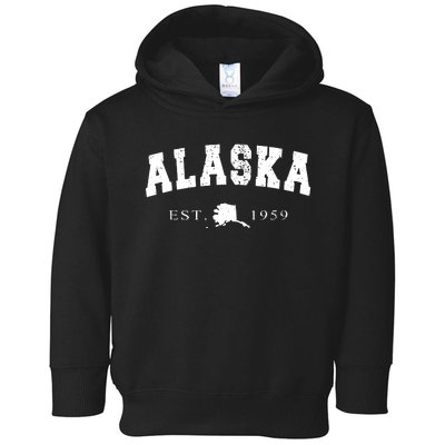 Alaskas Ak Retro Vintage Toddler Hoodie