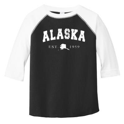 Alaskas Ak Retro Vintage Toddler Fine Jersey T-Shirt