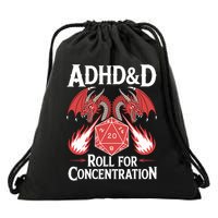 Adhd&d Adhd Roll For Concentration Drawstring Bag