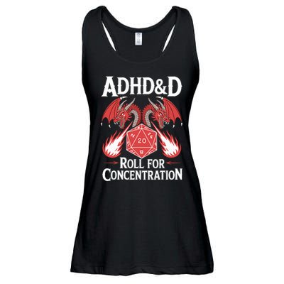Adhd&d Adhd Roll For Concentration Ladies Essential Flowy Tank