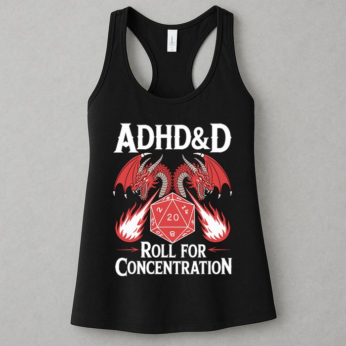 Adhd&d Adhd Roll For Concentration Womens Tank Top
