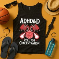 Adhd&d Adhd Roll For Concentration Tank Top