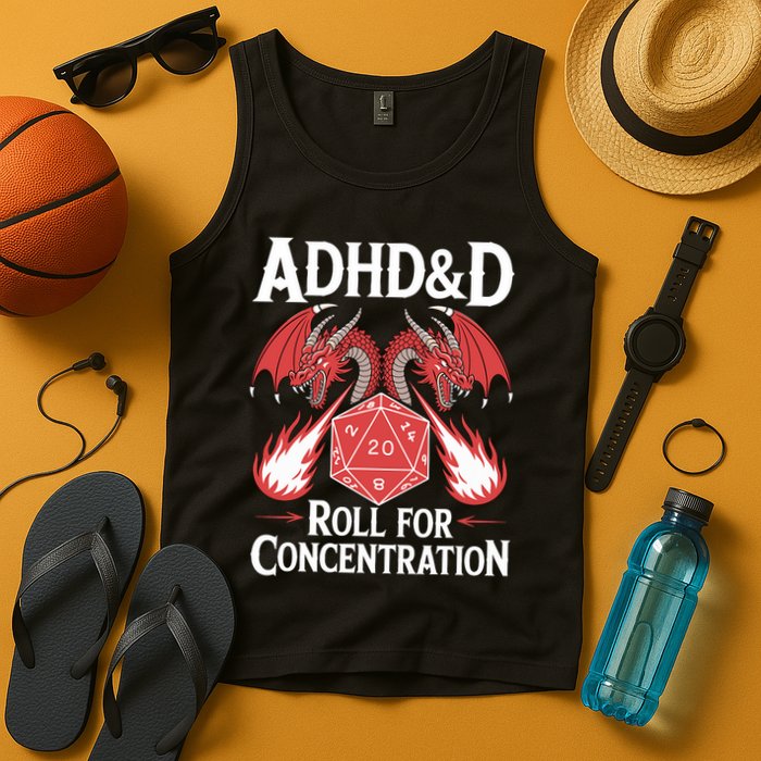Adhd&d Adhd Roll For Concentration Tank Top