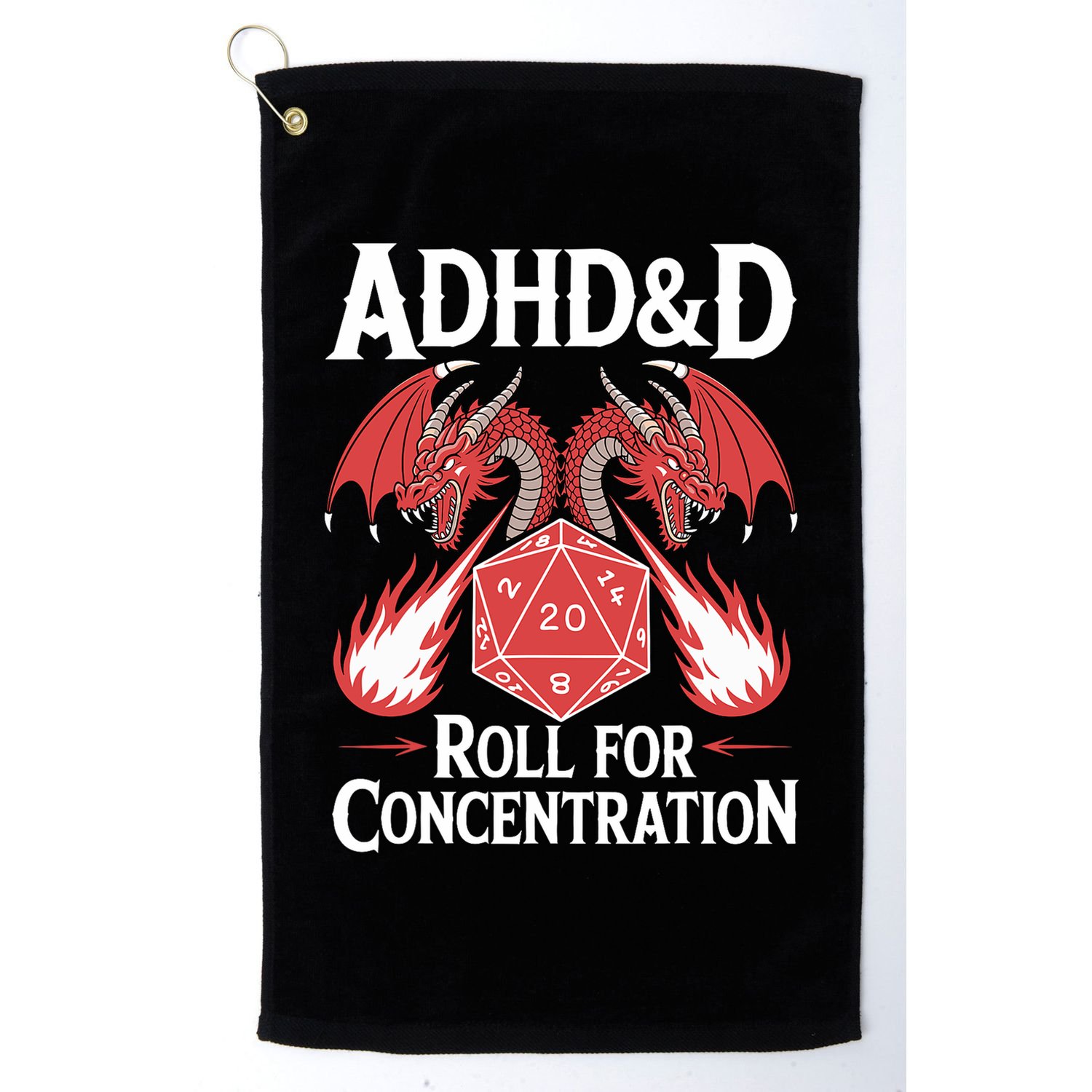 Adhd&d Adhd Roll For Concentration Golf Towel