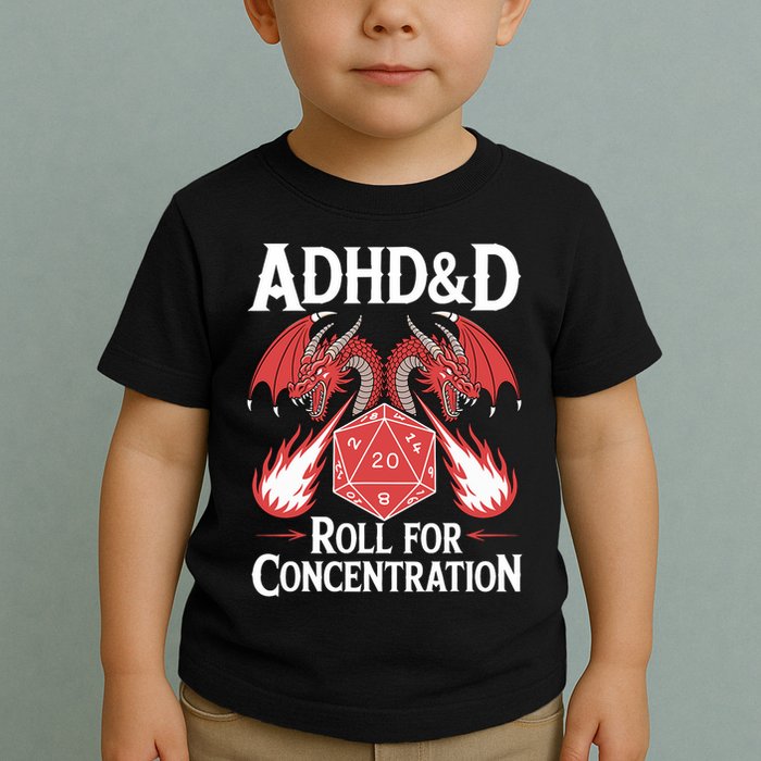 Adhd&d Adhd Roll For Concentration Toddler T-Shirt