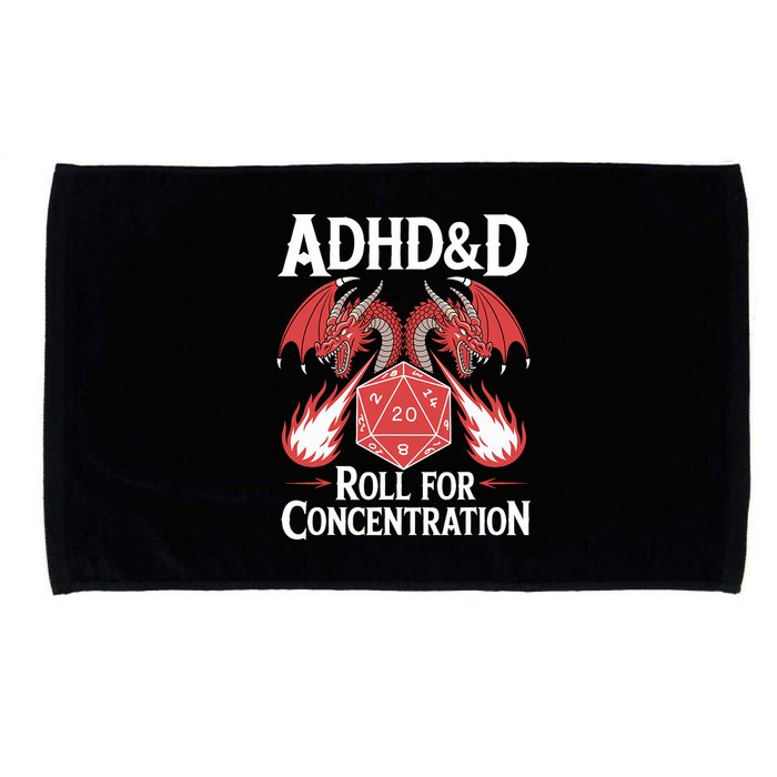 Adhd&d Adhd Roll For Concentration Microfiber Hand Towel