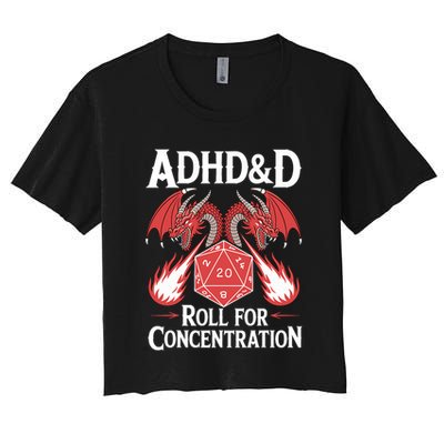 Adhd&d Adhd Roll For Concentration Crop Top