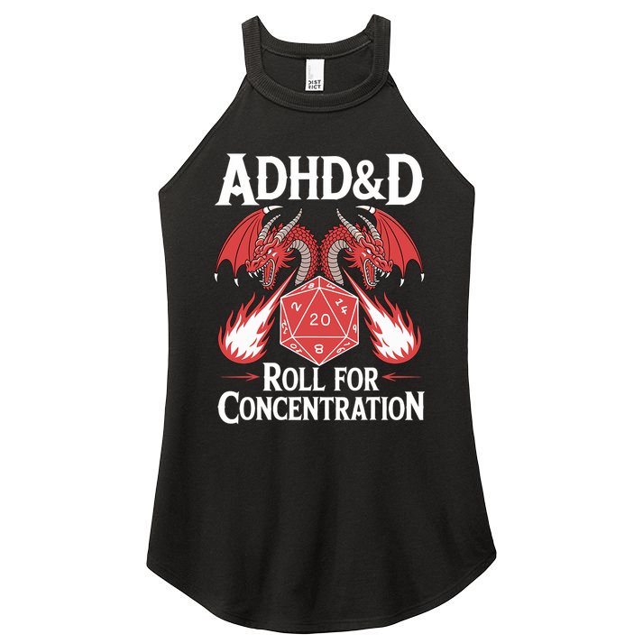 Adhd&d Adhd Roll For Concentration Women's Perfect Tri Rocker Tank