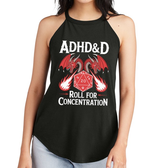 Adhd&d Adhd Roll For Concentration Women's Perfect Tri Rocker Tank