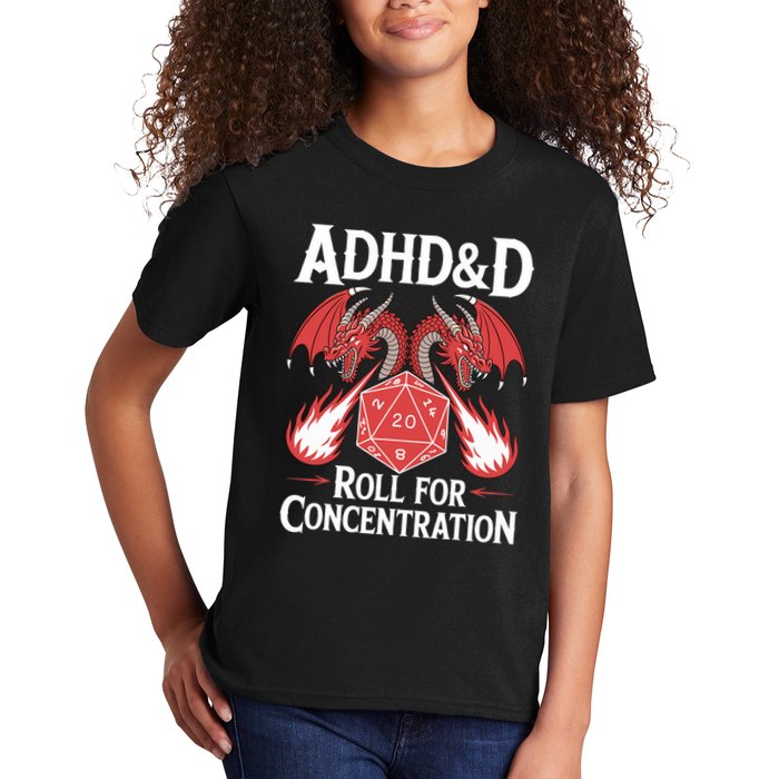 Adhd&d Adhd Roll For Concentration Kids T-Shirt