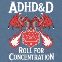 Adhd&d Adhd Roll For Concentration Garment-Dyed Sweatshirt