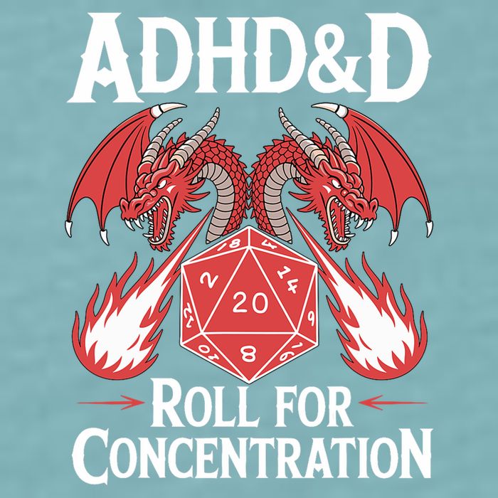 Adhd&d Adhd Roll For Concentration Sueded Cloud Jersey T-Shirt