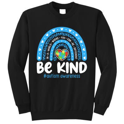 Autism Awareness Rainbow In April We Wear Blue Ribbon Autism Sweatshirt