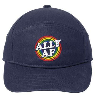 Ally Af Rainbow Flag For Lgbt Pride Month Support 7-Panel Snapback Hat