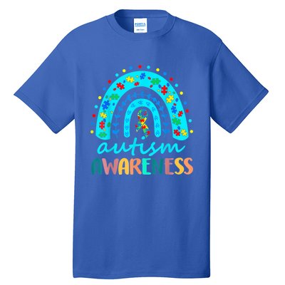 Autism Awareness Rainbow Puzzle Autism Awareness Month Tall T-Shirt