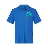 Autism Awareness Rainbow Puzzle Autism Awareness Month Softstyle Adult Sport Polo