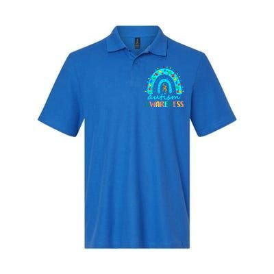 Autism Awareness Rainbow Puzzle Autism Awareness Month Softstyle Adult Sport Polo