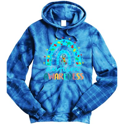 Autism Awareness Rainbow Puzzle Autism Awareness Month Tie Dye Hoodie