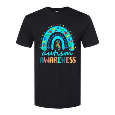 Autism Awareness Rainbow Puzzle Autism Awareness Month Softstyle CVC T-Shirt