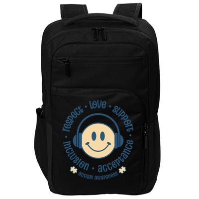 Autism Awareness Respect Love Support Inclusion Gift Impact Tech Backpack