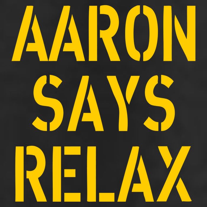 Aaron Says Relax Green Bay Football Quote 7 Panel Mesh Trucker Snapback Hat