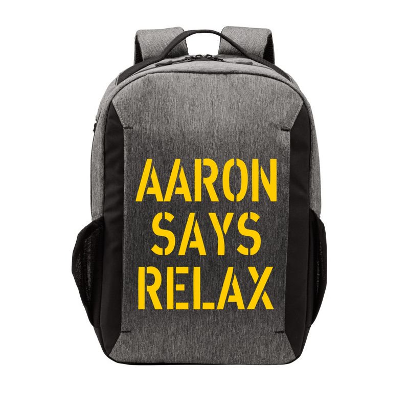 Aaron Says Relax Green Bay Football Quote Vector Backpack