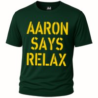 Aaron Says Relax Green Bay Football Quote Cooling Performance Crew T-Shirt