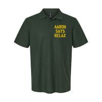 Aaron Says Relax Green Bay Football Quote Softstyle Adult Sport Polo