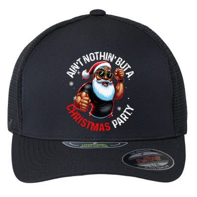 African American Santa Claus Christmas Pajama Flexfit Unipanel Trucker Cap