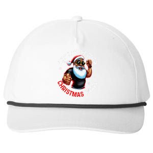 African American Santa Claus Christmas Pajama Snapback Five-Panel Rope Hat