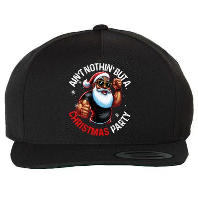 African American Santa Claus Christmas Pajama Wool Snapback Cap