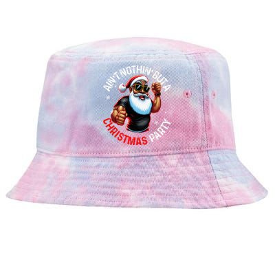 African American Santa Claus Christmas Pajama Tie-Dyed Bucket Hat