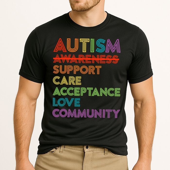 Autism Awareness Support Care Acceptance Ally Cooling Performance Crew T-Shirt